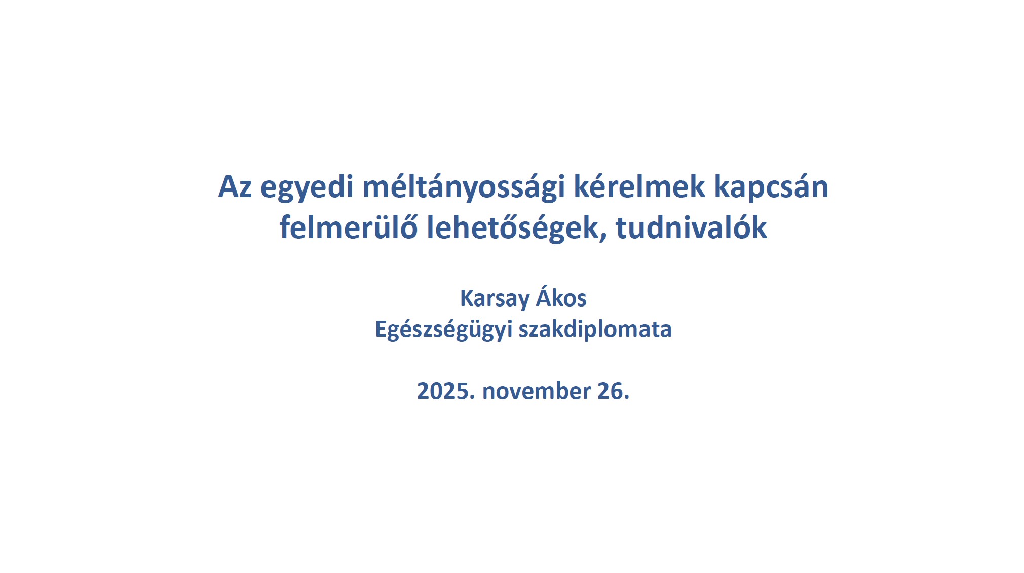 Karsay Ákos <br> Az EMK kapcsán felmerülő lehetőségek és tudnivalók </br>